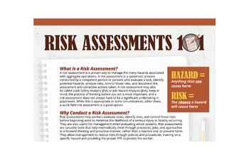 Safety Month - Risk Assessment