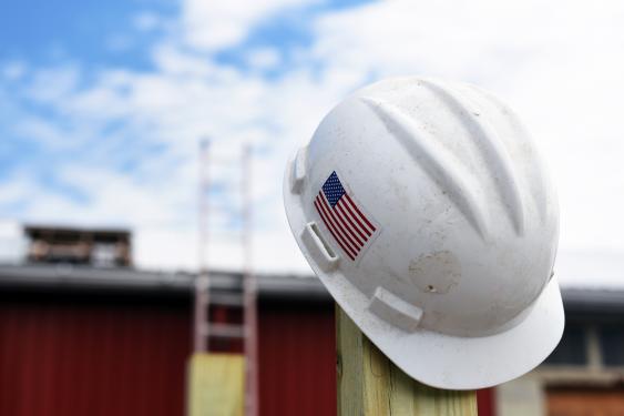 ConstructionPhoto.HardhatwithFlag